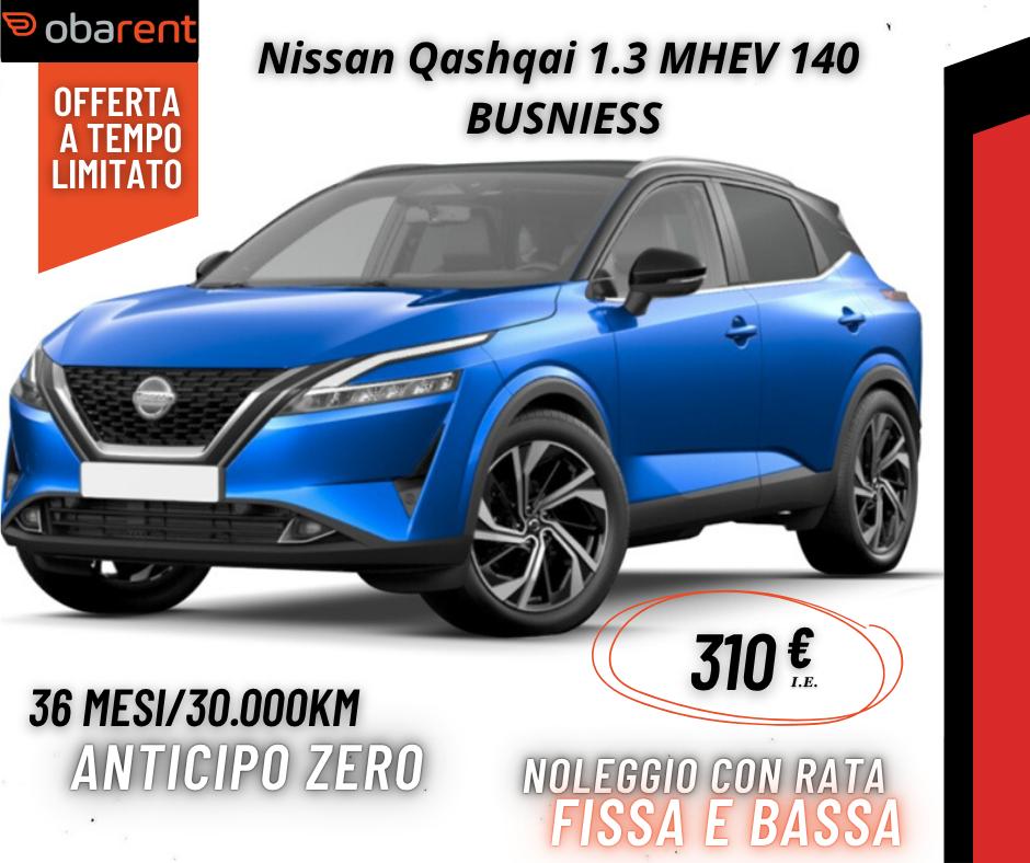 Nissan Qashqai 1.3 MHEV 140 Business – SUV Ibrido Compatto | Noleggio