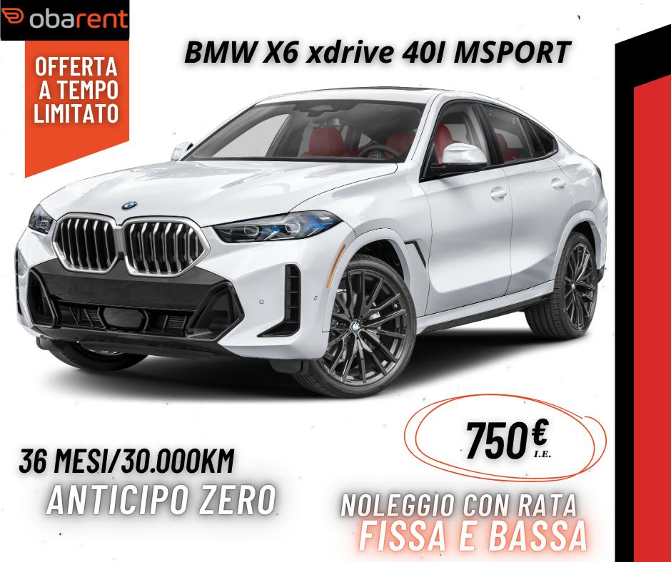 BMW X6 40d M Sport – SUV Sportivo Premium | Noleggio